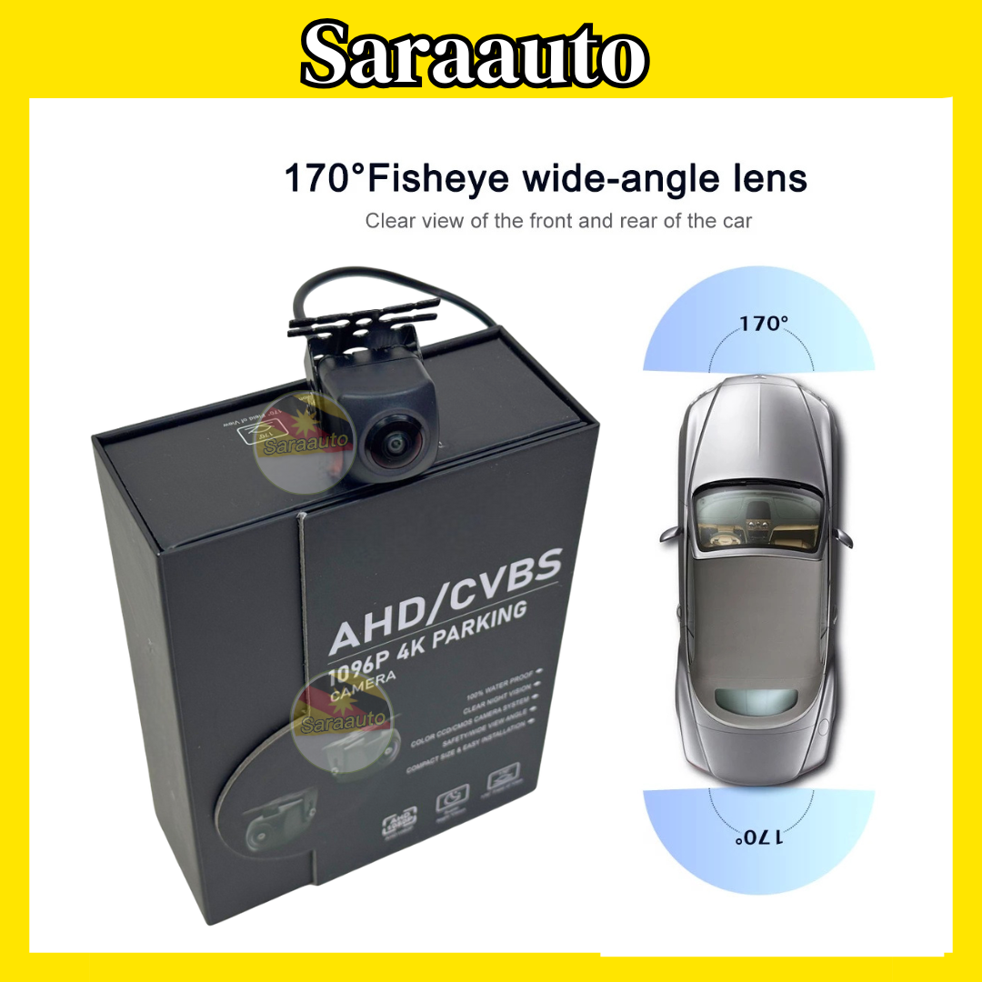 4K 1096P AHD/CVBS 170 Car Parking Camera Fisheye Lens Night Vision ...