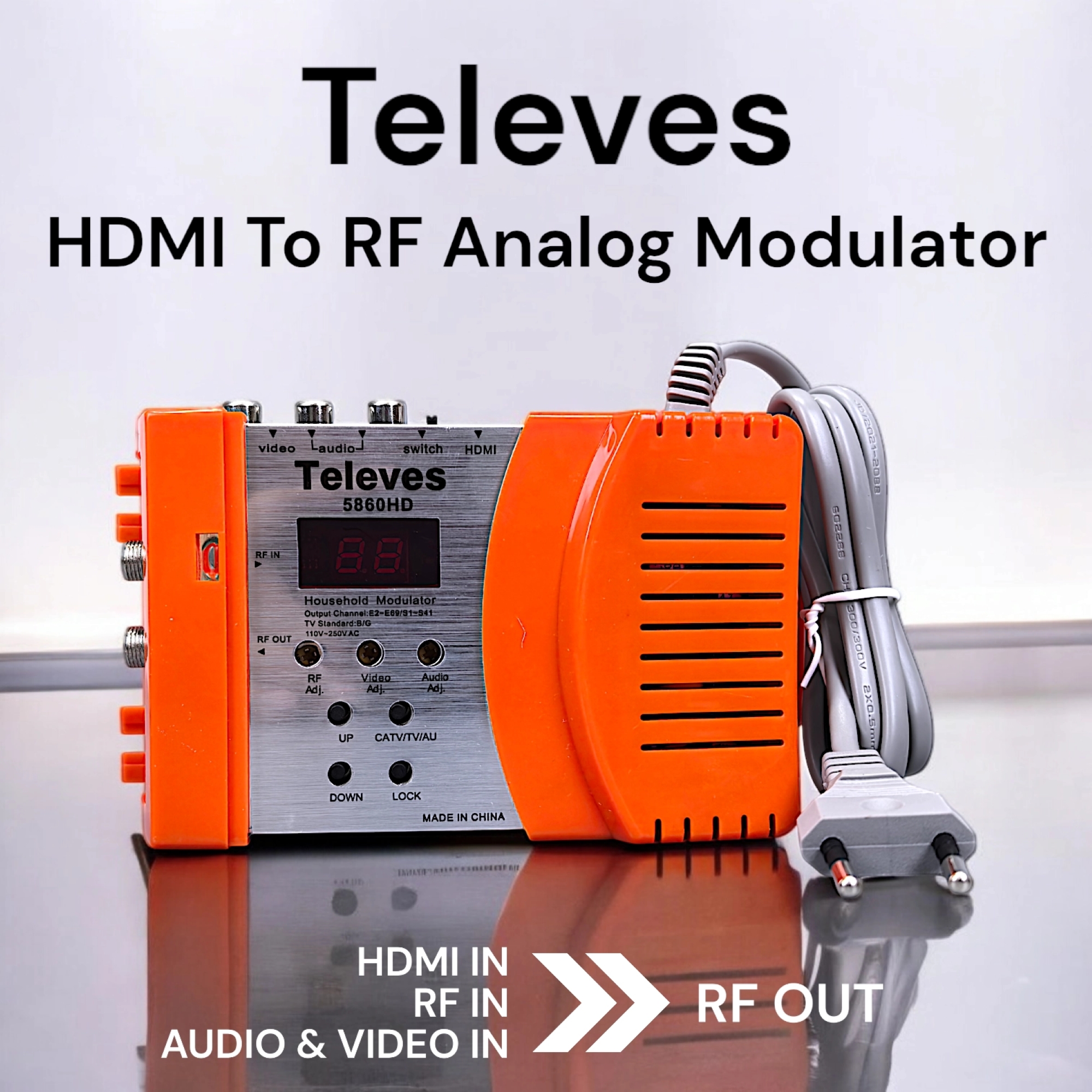 TELEVES 5860HD HDMI / AV / RF IN TO RF OUT ANALOG MODULATOR | Shopee ...