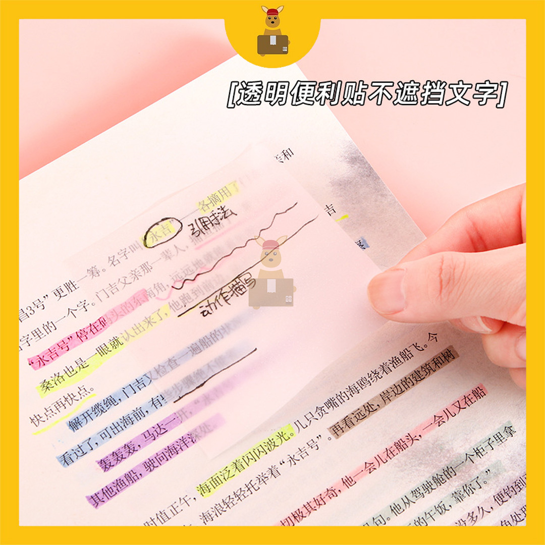 50 Sheets Shiny Transparent Sticky Note Pad Waterproof Self-Adhesive ...
