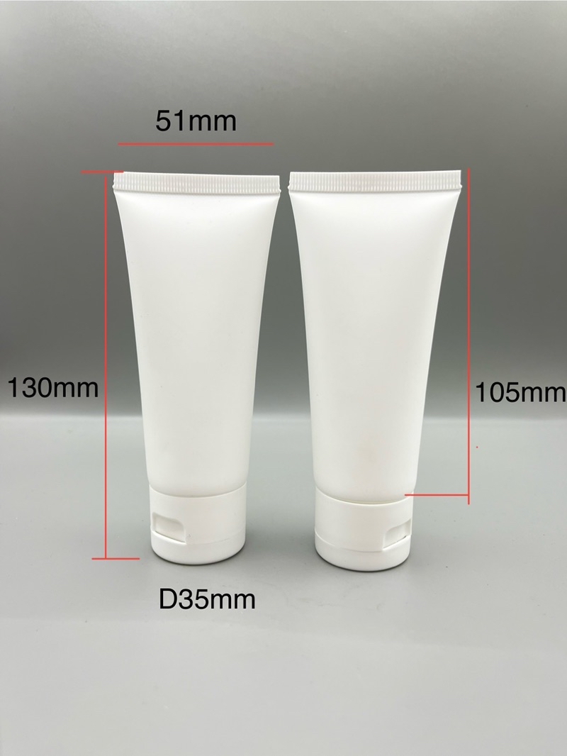 D25 30ml, D35 50ml and D40 100ml Full White Soft Tube with Flipcap