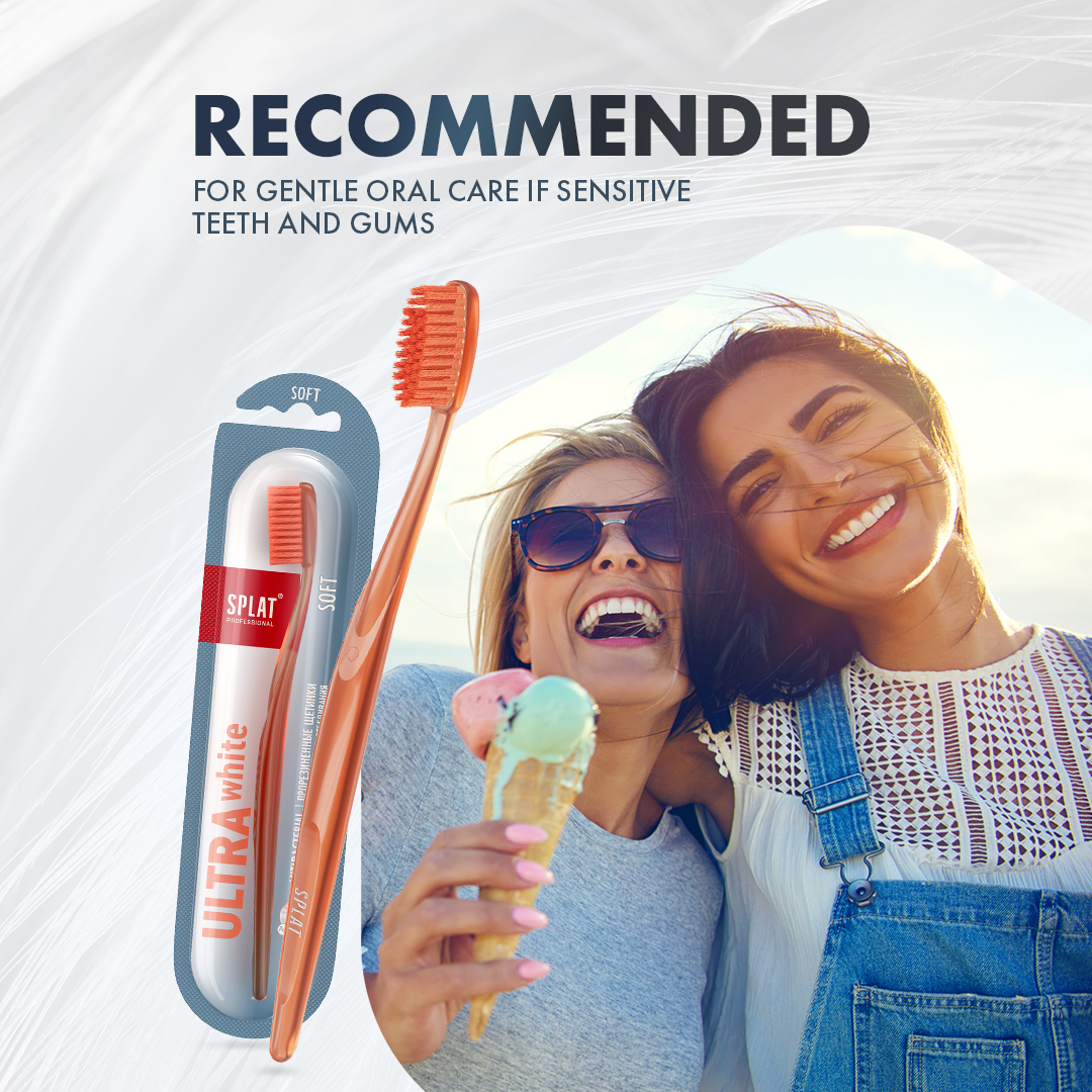 SPLAT Professional Ultra WHITE Innovative toothbrush (Orange/Grey ...