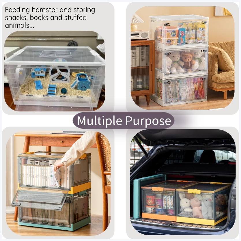 IKEA 120L Large Capacity Foldable Storage Box With Lid Multipurpose ...