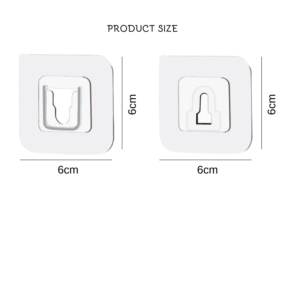 Strong Seamless Double Sided Screw Wall Sticker Hook Punch Free ...