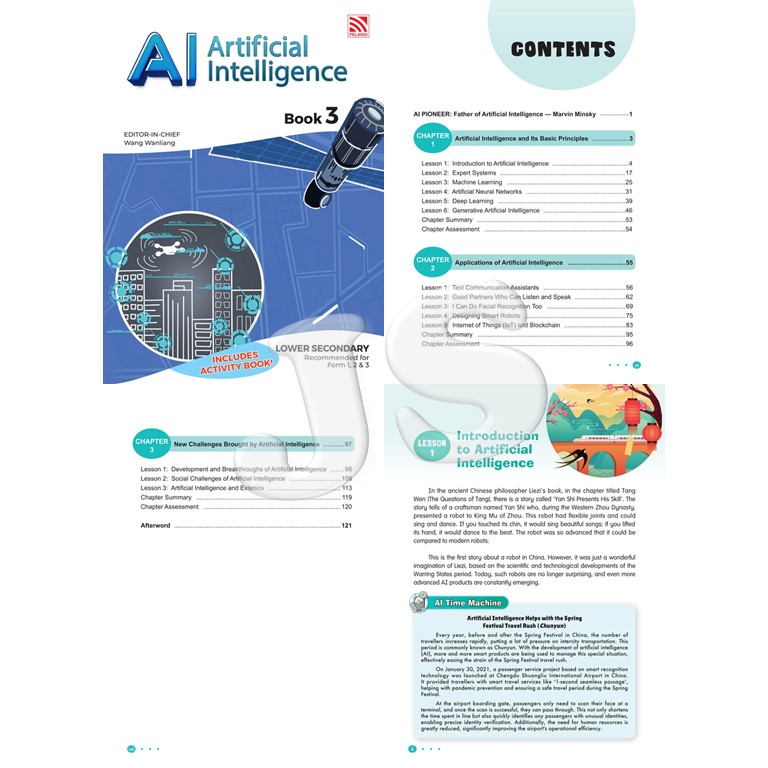 AI 人工智能 第一卷 - 第三卷 (备有活动手册) | AI ARTIFICIAL INTELLIGENCE BOOK 1 2 3 适用于中 ...