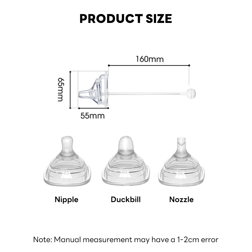 Baby Square Nipple Wide Neck Teat Compatible to Hegen Puting Susu Hegen ...