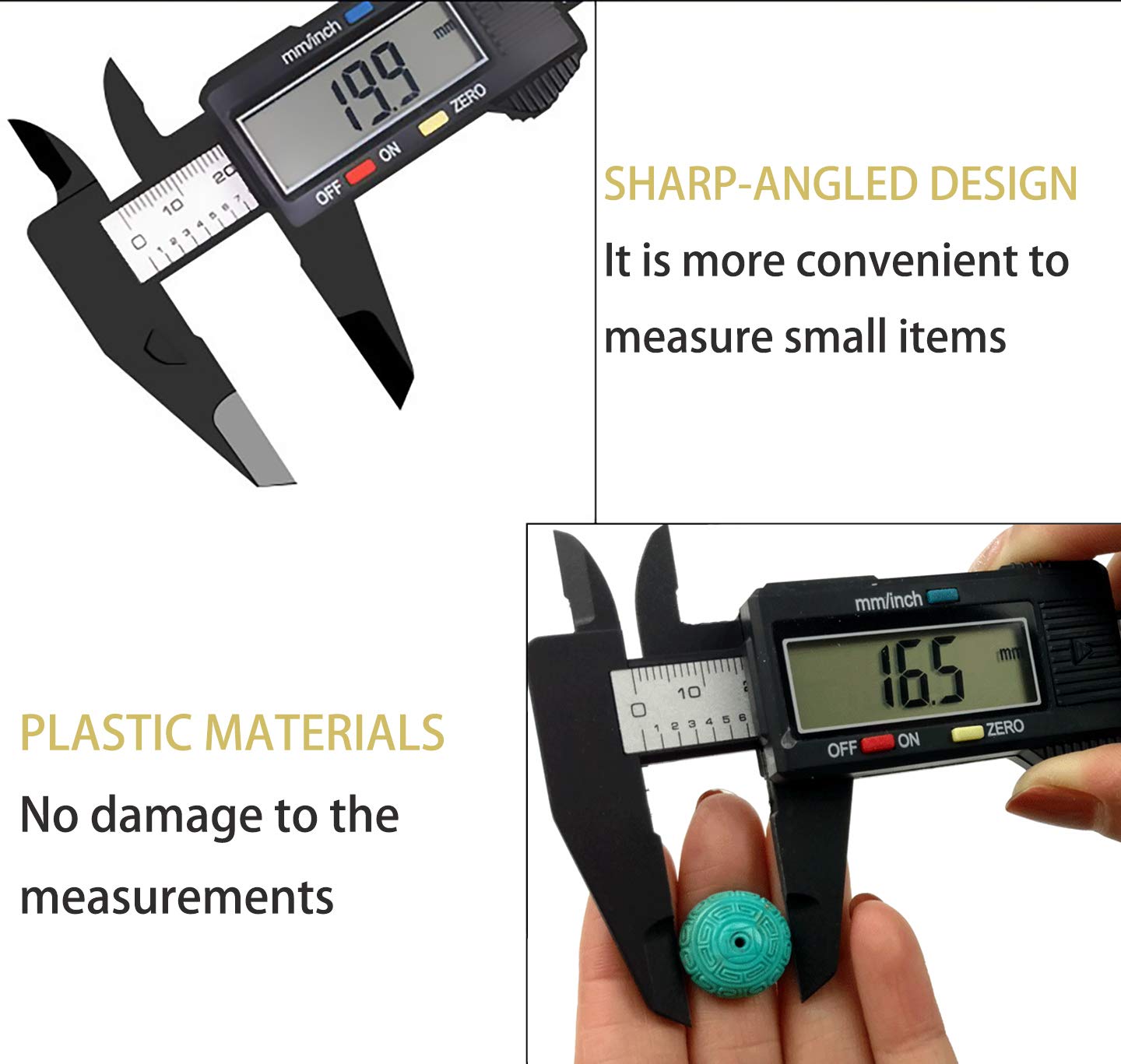 150mm 6 Inch Digital Caliper LCD Vernier Ruler Plastic Measurement ...