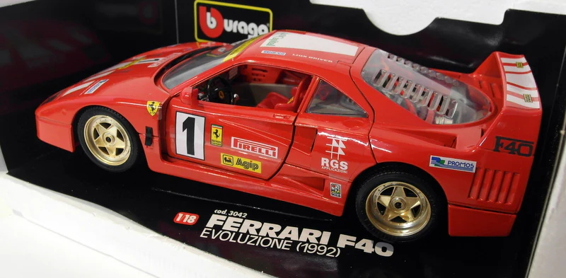 Ferrari F40 Evoluzione 1992 Rouge | Burago 1/18 | Maquette Voiture De Collection
