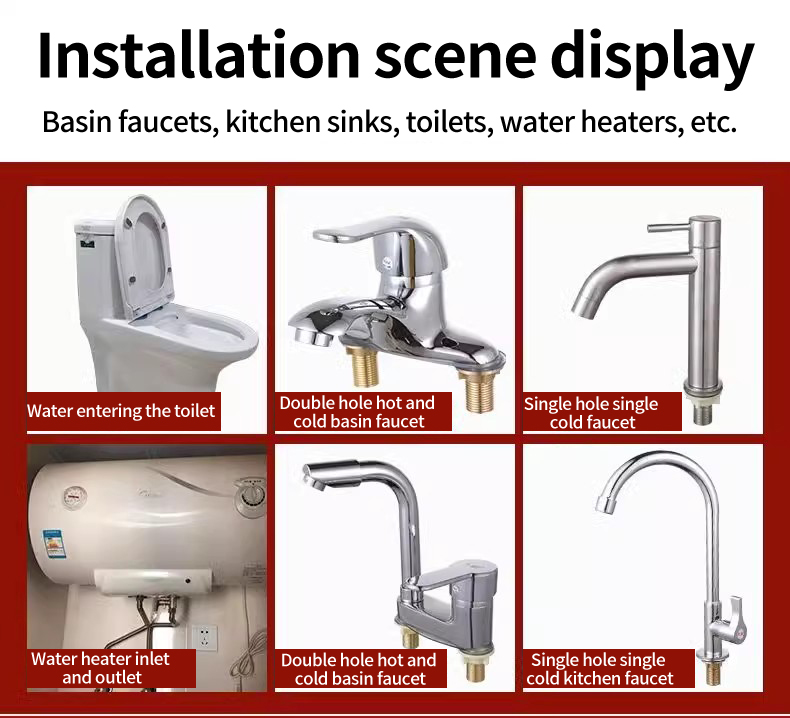 🔥COD🔥🚚 Stainless steel braided pipe water heater basin faucet toilet ...