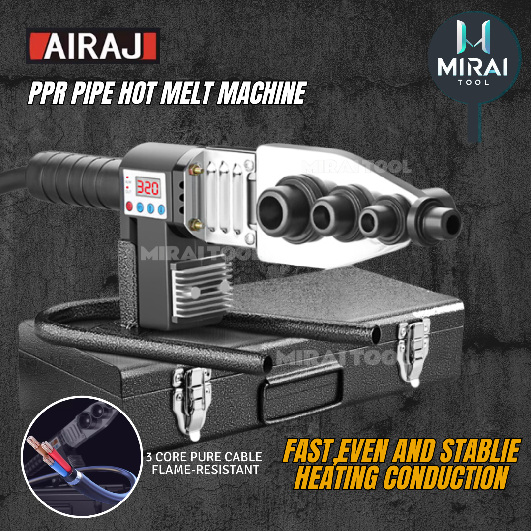 AIRAJ PPR Pipe Welding Machine for PP/PE/PPR Pipes – Digital & Manual ...