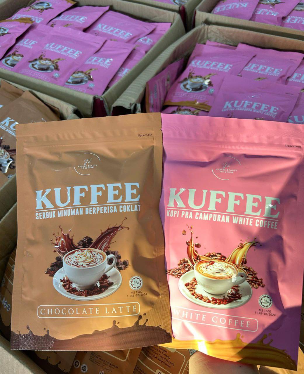 ORIGINAL BY KUFFEE KUFEE HQ FLAVER WHITE COFFEE CAPPUCCINO 1 PACK 4 ...