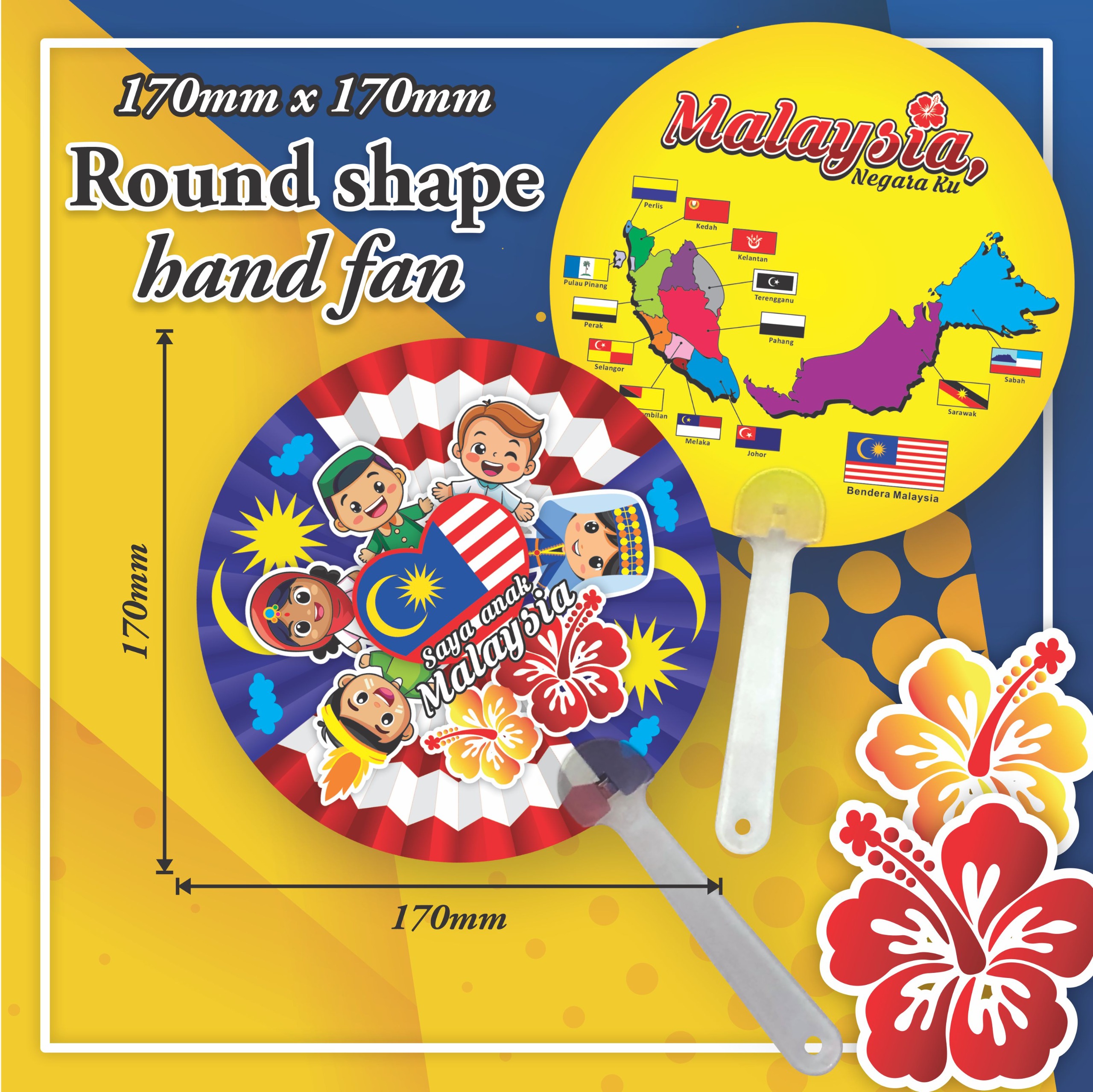 Ready Stock Malaysia Hand Fan Merdeka Kipas Kecil Kipad Murah ...