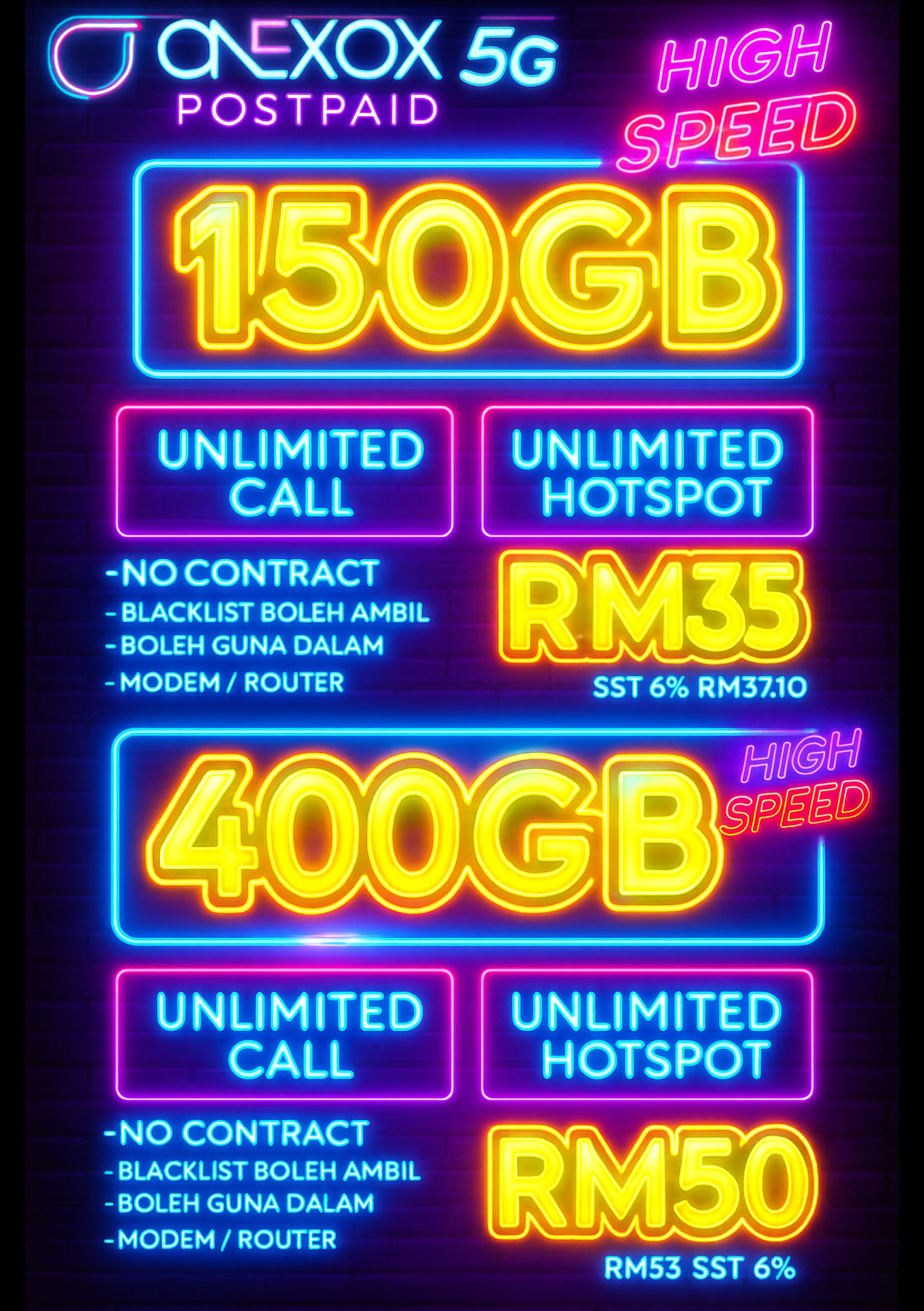 🔥𝗣𝗥𝗢𝗠𝗢🔥 ONEXOX 𝟭𝟱𝟬𝗚𝗕 High Speed Data Simcard Modem Router Pocket WIFI ...