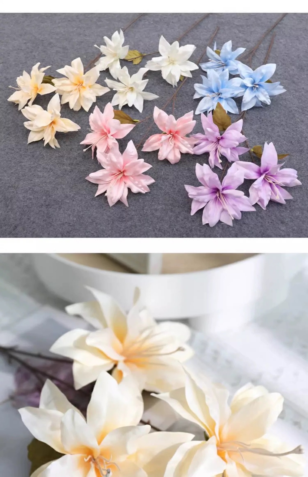 🇲🇾Small Lily Flower 3Head Bunga Lily Bunga Decor | Shopee Malaysia