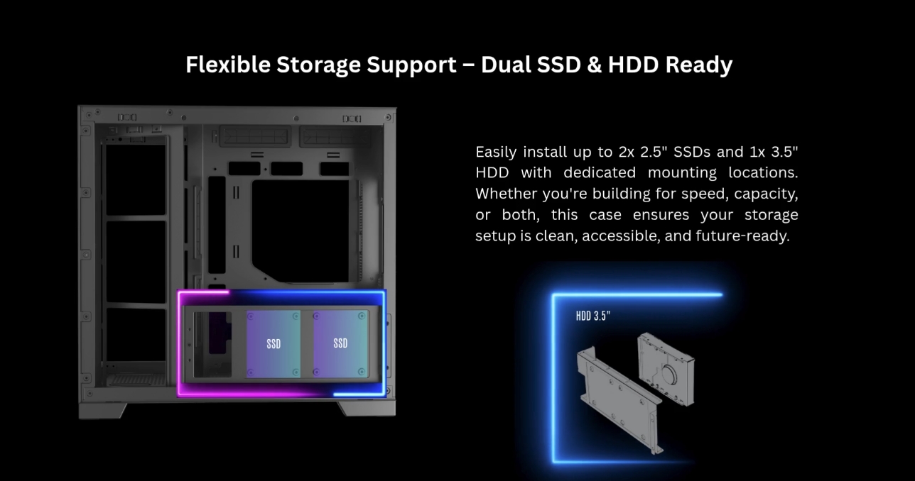 INVASION A-2000 ATX DESKTOP CASING / CASE WITH FLEXIBLE STORAGE SUPPORT ...
