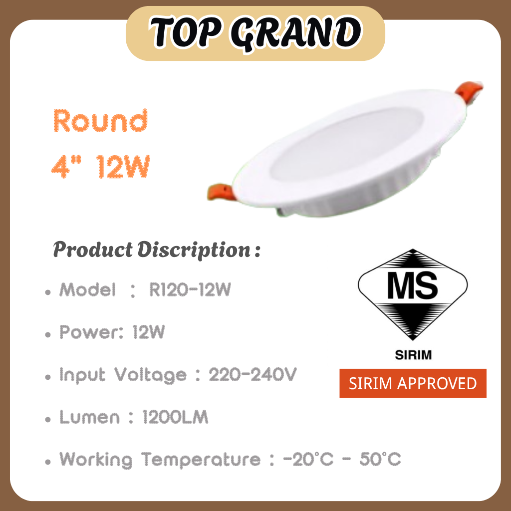 🔥JSE LED PANEL LIGHT🔥 Round Down Ceiling Light 80% Energy Saving 4 ...