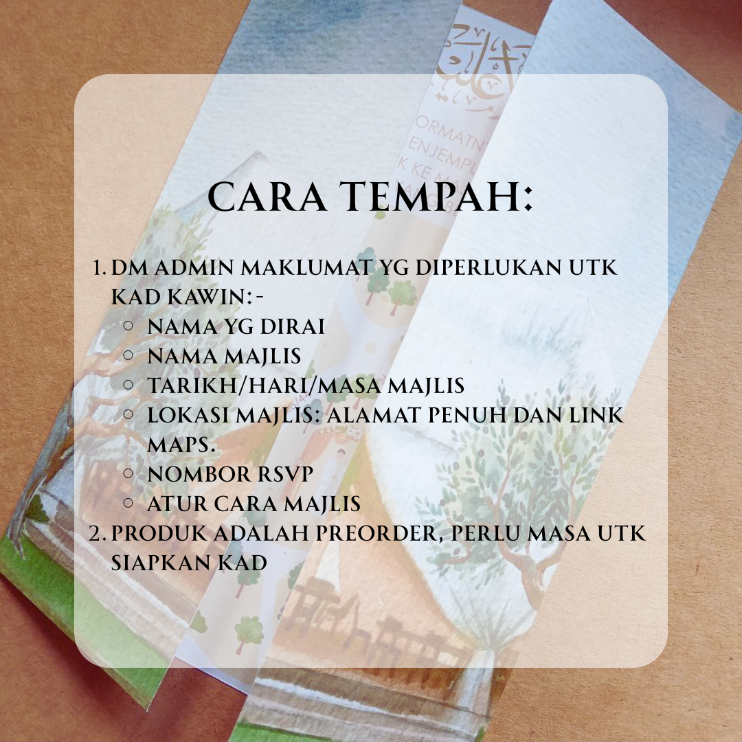 KAD KAWIN GATEFOLD ILLUSTRATED MAPS 20 PCS PER PACK | Shopee Malaysia
