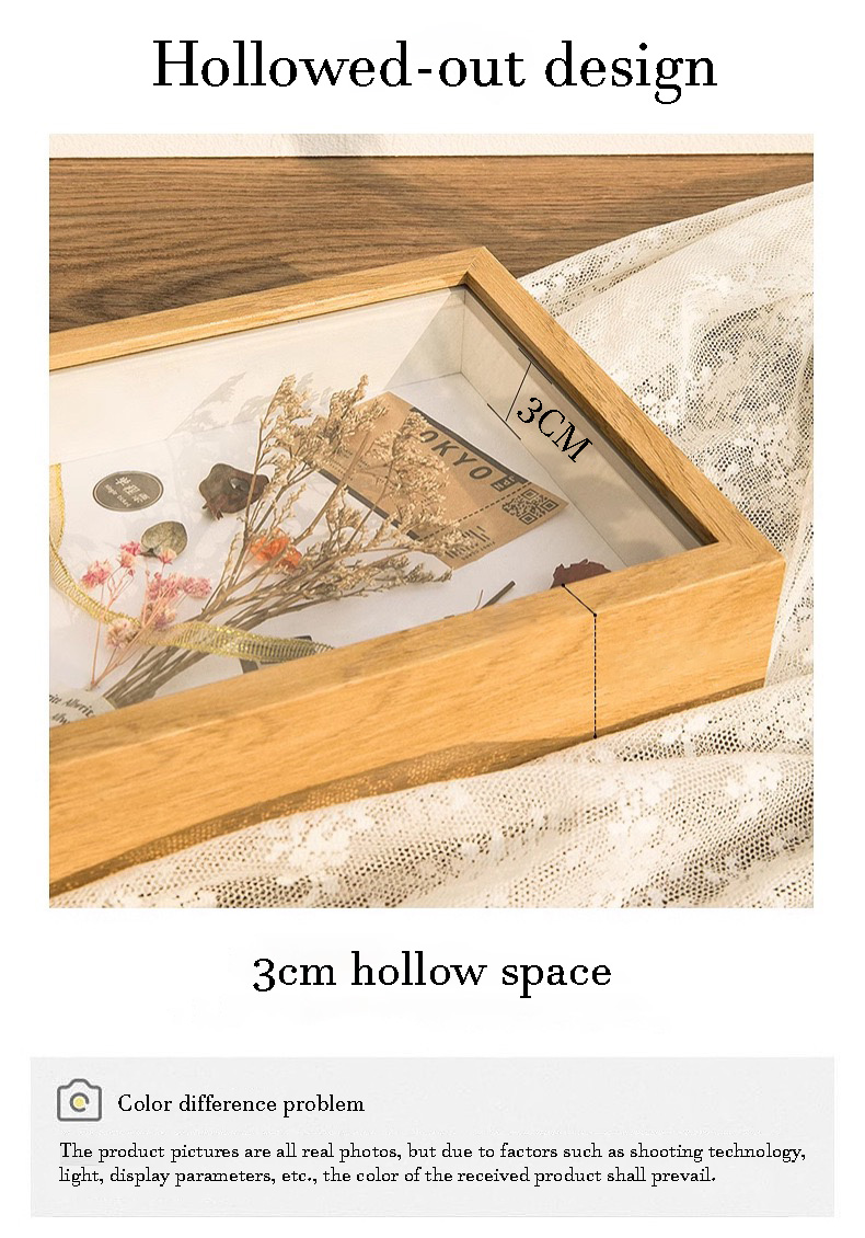 【M】6“ 8” A4 3D Frame Hollow Frame Handcraft DIY Dried Flowers ...