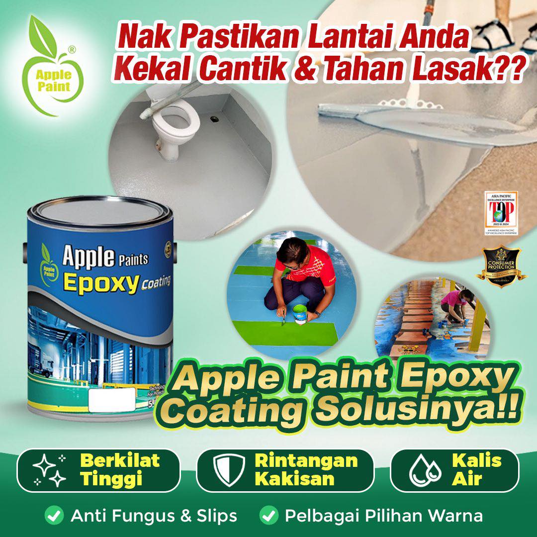 APPLE PAINTS PRIMER EPOXY HEAVY DUTY FLOOR COATING | Shopee Malaysia