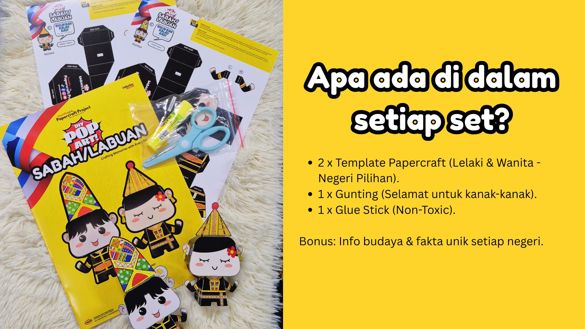 MERDEKA! HARI MALAYSIA! DIY Pop Art Papercraft Arts & Crafts | Shopee ...