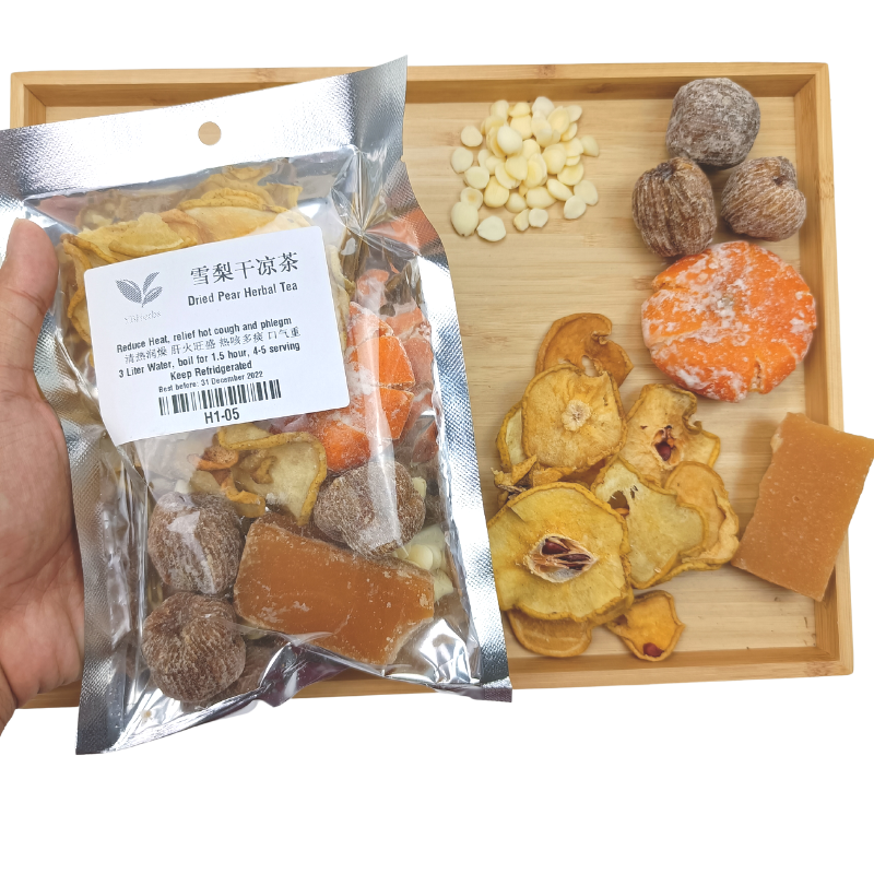 雪梨干凉茶 Dried Pear Herbal Tea 润喉清热 解暑饮品 天然草本凉茶 润喉清热 解暑 凉水 药材 Chinese Herb ...