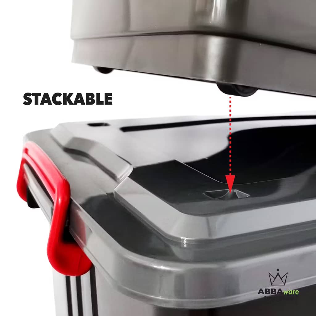 Abbaware 115L storage box with wheels | Shopee Malaysia