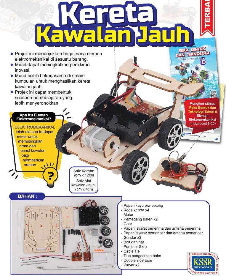 Kereta Kawalan Jauh RBT Tahun 6 Sekolah Project Projek STEM Reka Bentuk ...