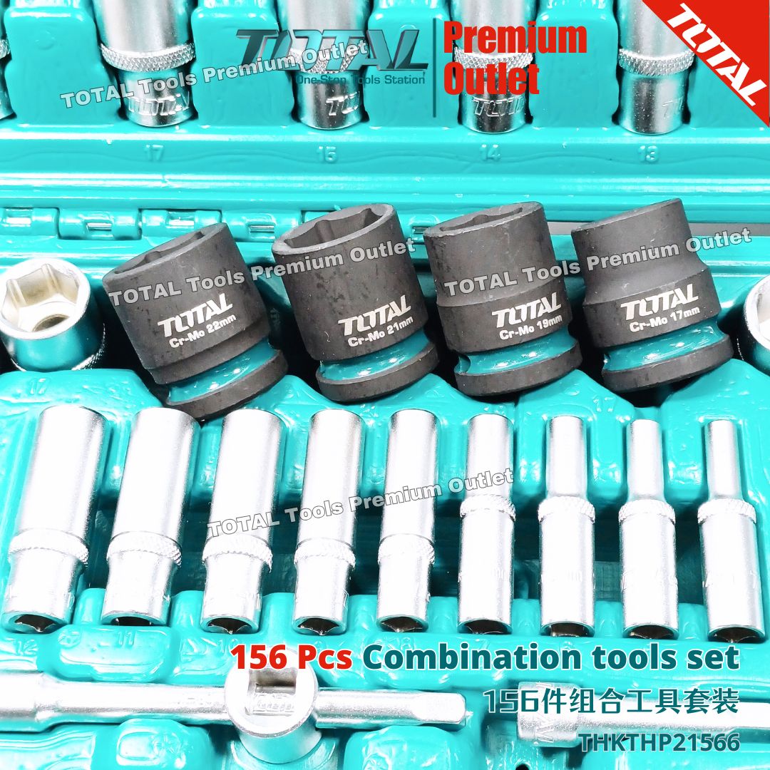 TOTAL Tools 156 Pcs combination tools set 156件组合工具套装 - THKTHP21566 ...