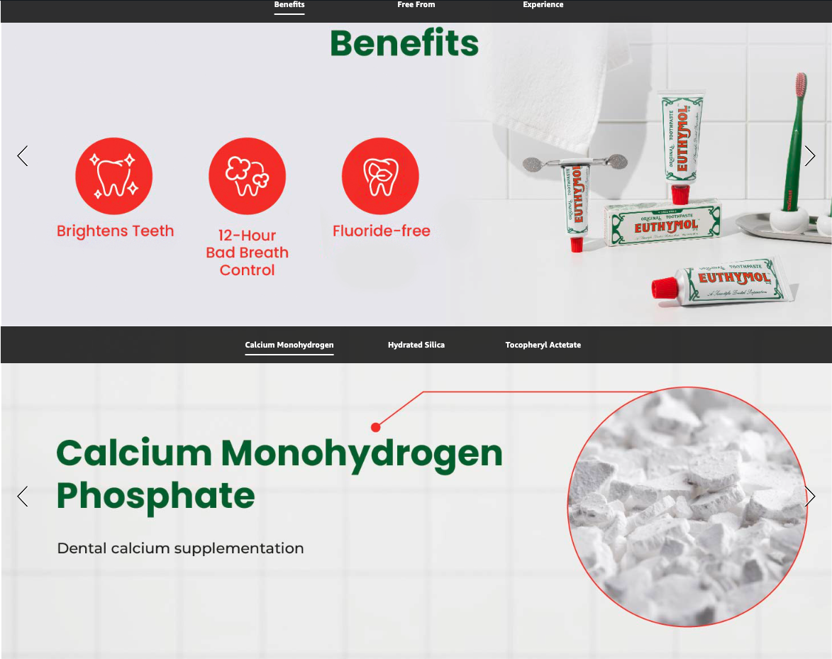 EUTHYMOL Original Pink Toothpaste - Fluoride-Free Toothpaste for ...