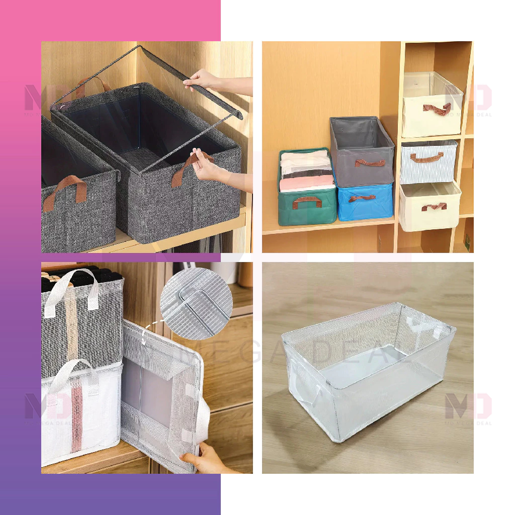 《Mega Deal》Foldable Clothes Storage Box with Lid Clothes Organizer ...