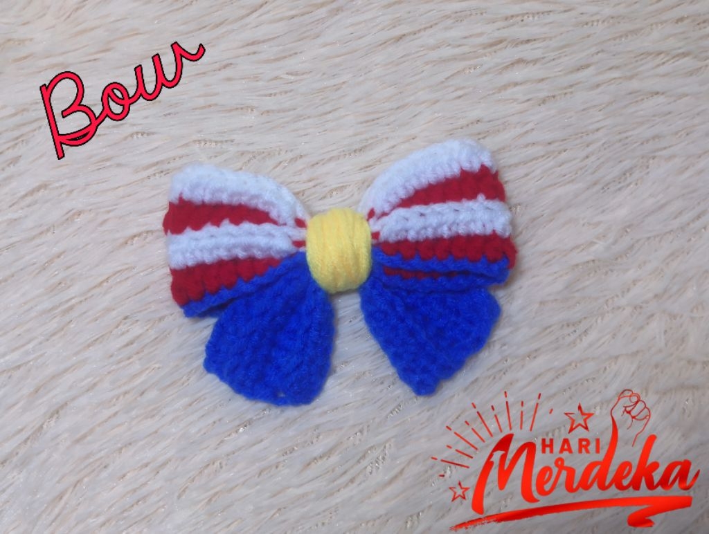 Crochet Kerongsang Bow Merdeka | Shopee Malaysia