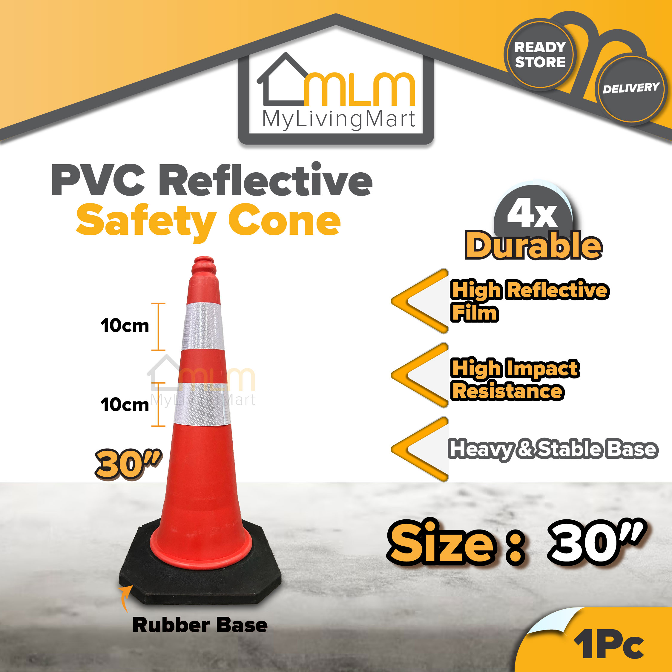 PVC Reflective Signal Warning Safety Cone Reflective Line Traffic Cone ...