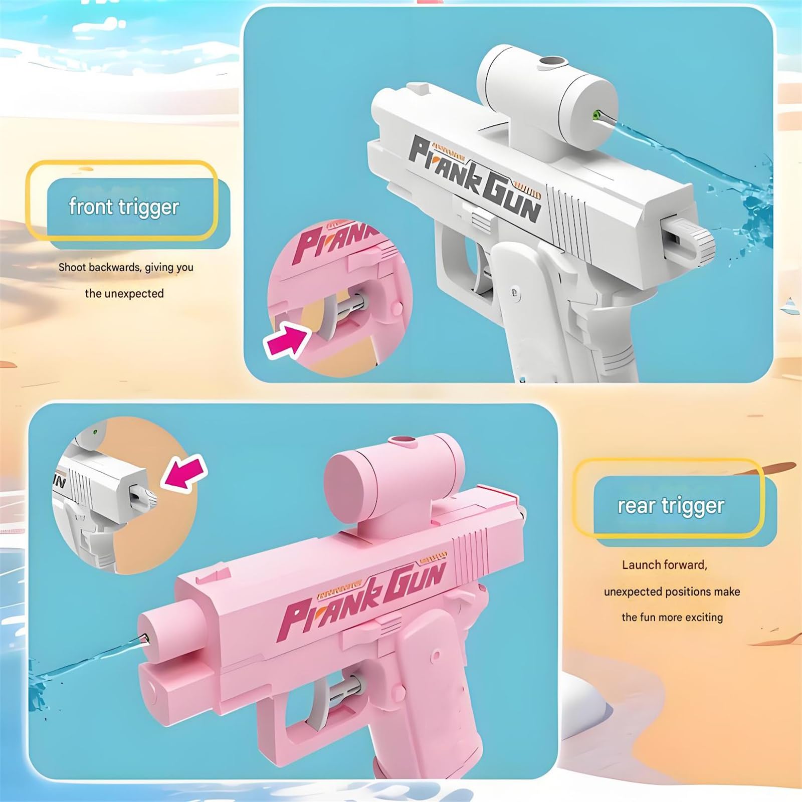 In stock quirky creative double-sided water gun toy funny unusual prank ...
