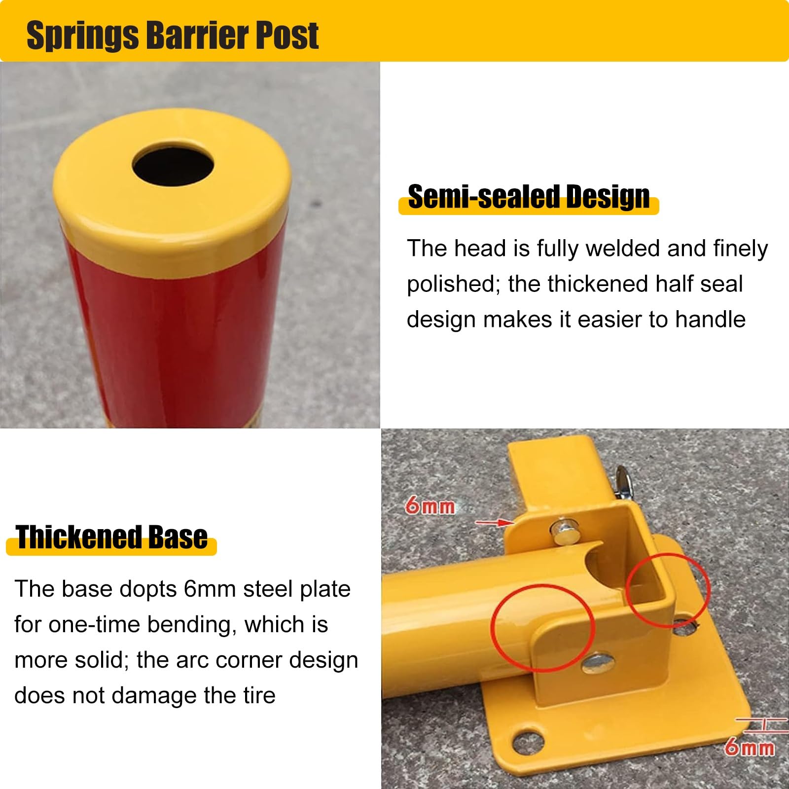 Safety Parking Barrier Post Traffic Parking Blocker Driveway Blocker ...