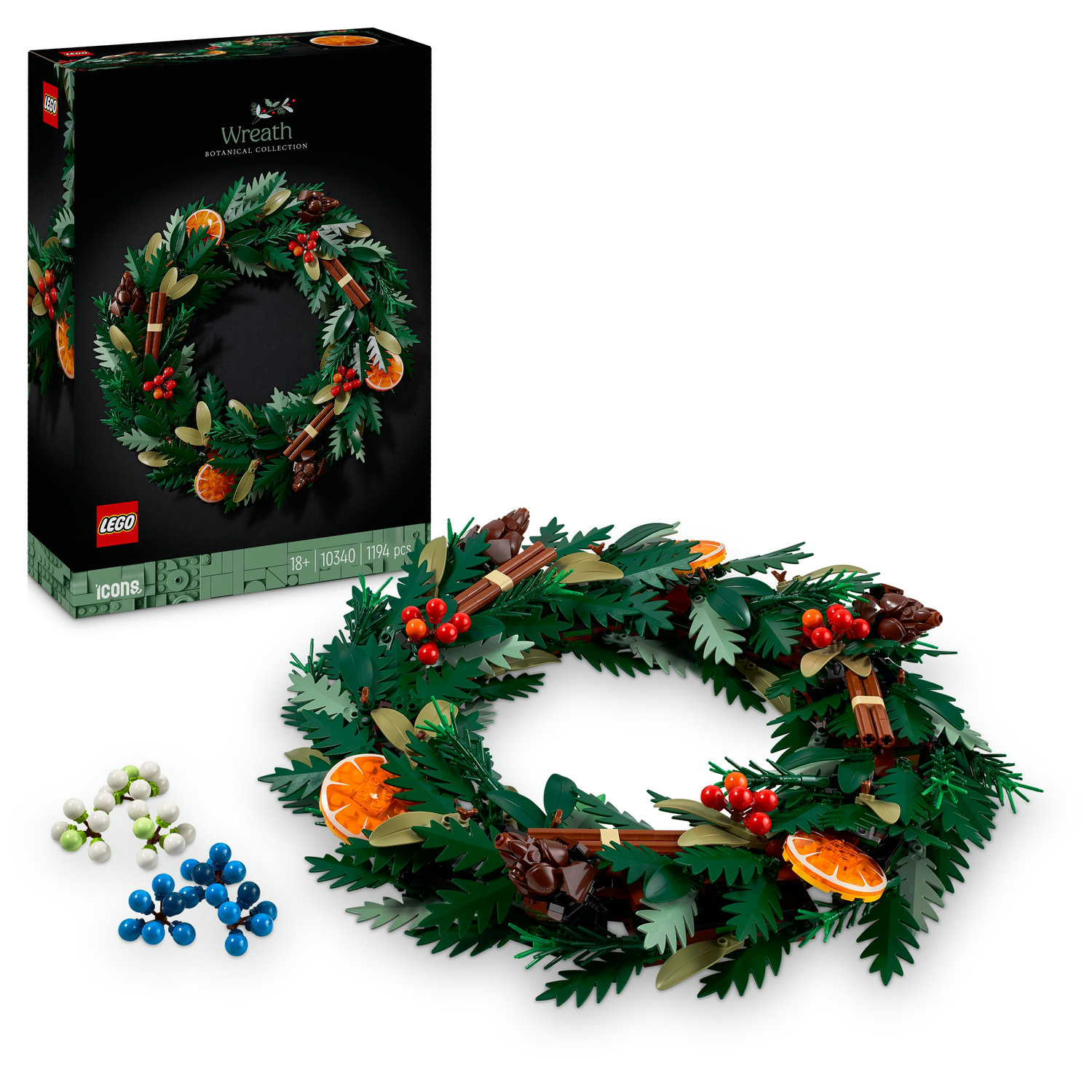 BricksInBoots] LEGO Icons Wreath (10340)(1,194 Pieces) or Wreath