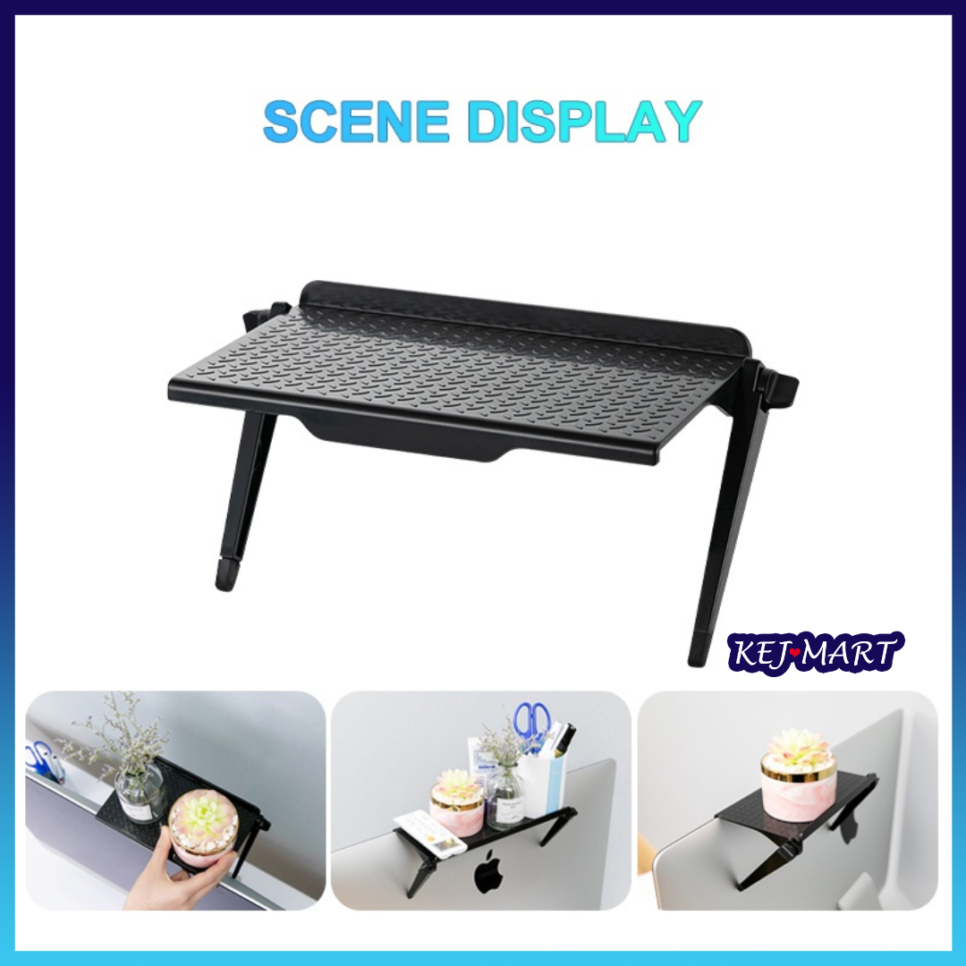 Adjustable TV Screen Top Storage Shelf Rack Holder Computer Desktop ...