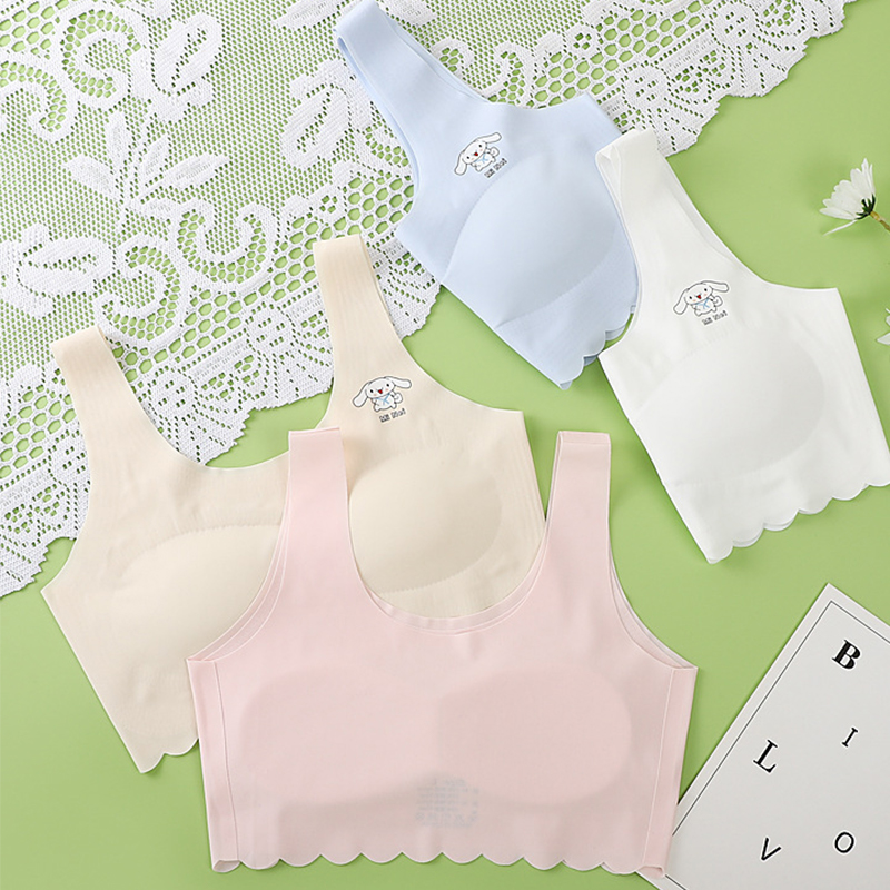 10-16 Years Old ice silk Girls singlet bras Developmental Summer Thin ...