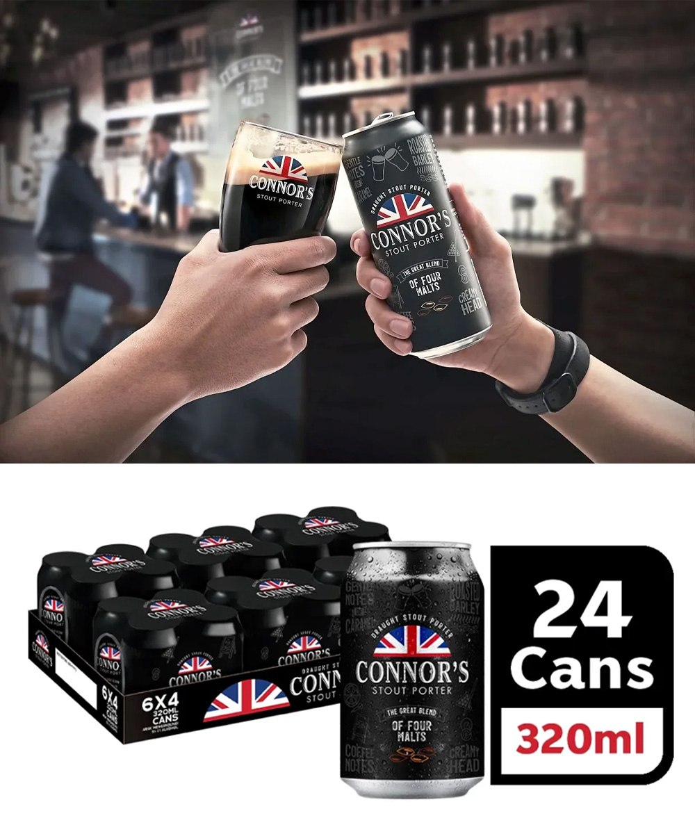 Connor's Stout Porter 320ml x 4 (24 Cans 1 Carton) | Shopee Malaysia