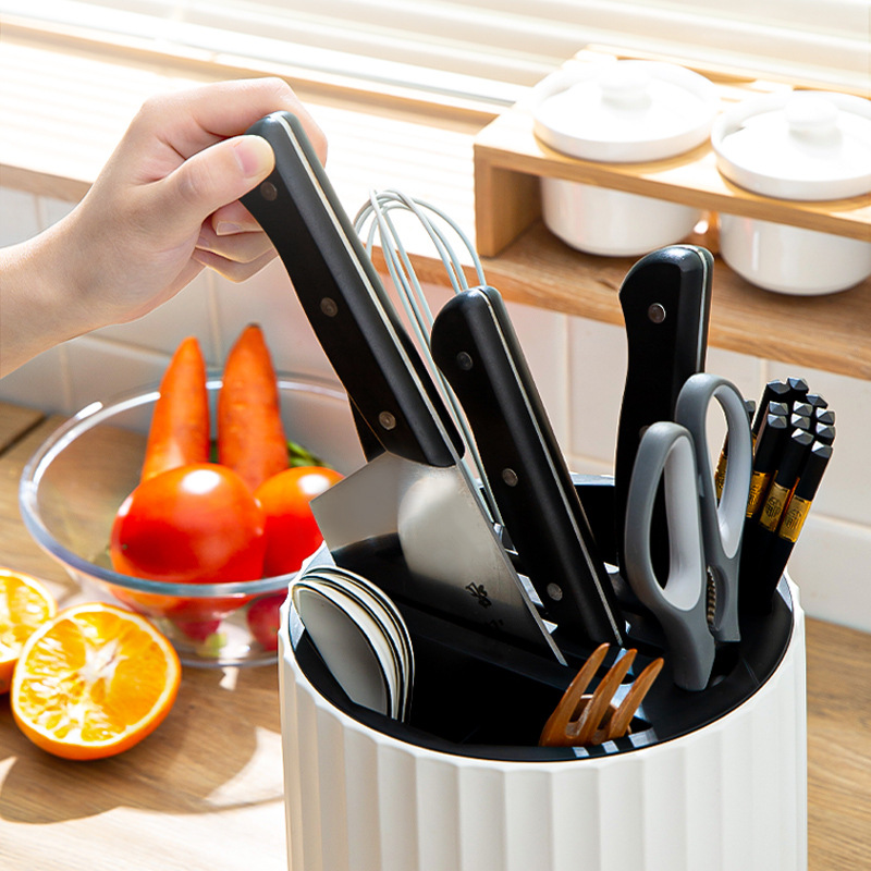 Cutlery Holder 360° Rotating Multifuntion Knife Chopstick Holder Spoon ...