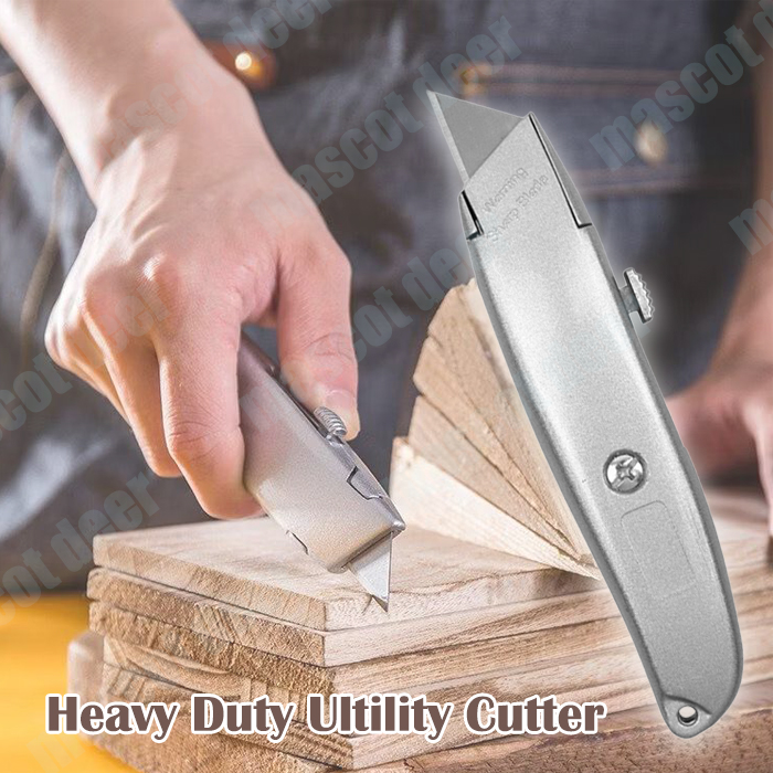 HEAVY DUTY Retractable Utility Cutter Knife with Blade / Art Cutter ...