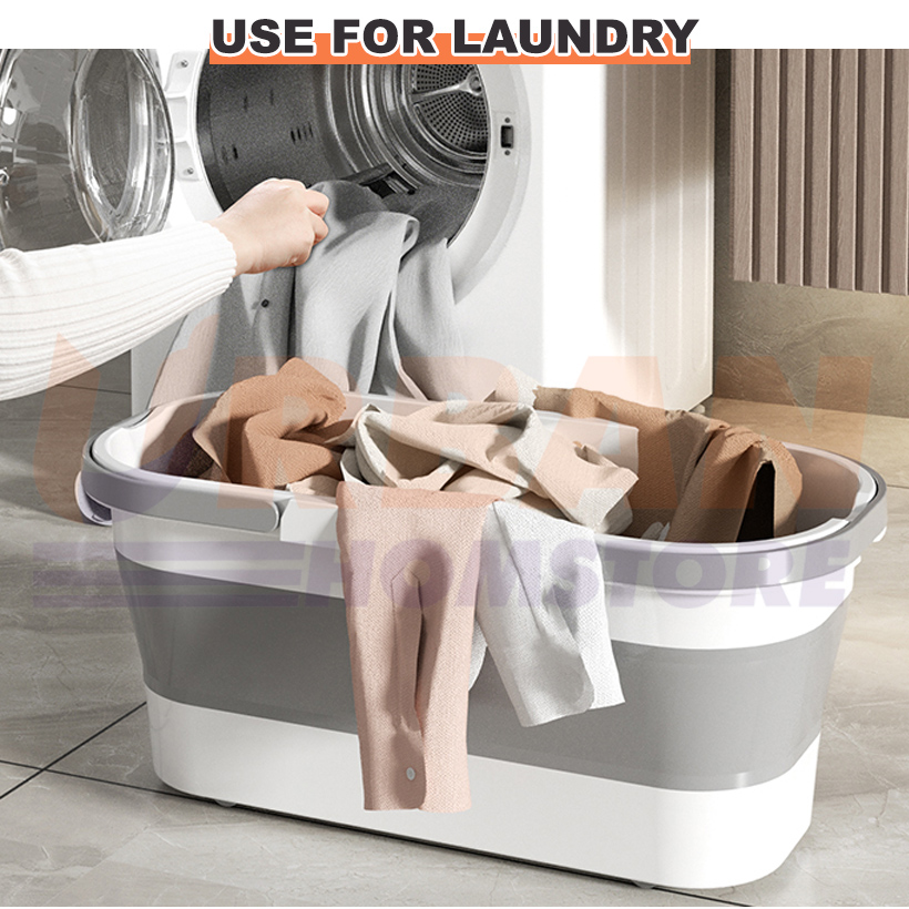 UBH Mop bucket pail Baldi mop Foldable 60CM with wheels Collapsible ...