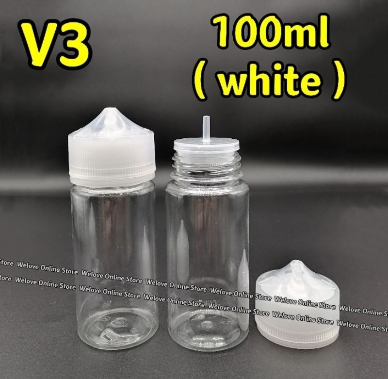 100pcs / pack V3 - 100ml Botol Kosong Empty Plastic Dropper Bottle ...