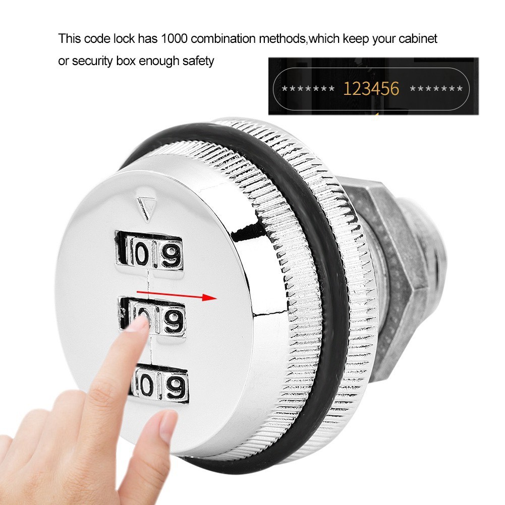 3 digit Combination Keyless 3Digit Pin Code Zink Alloy Mailbox Cabinet ...