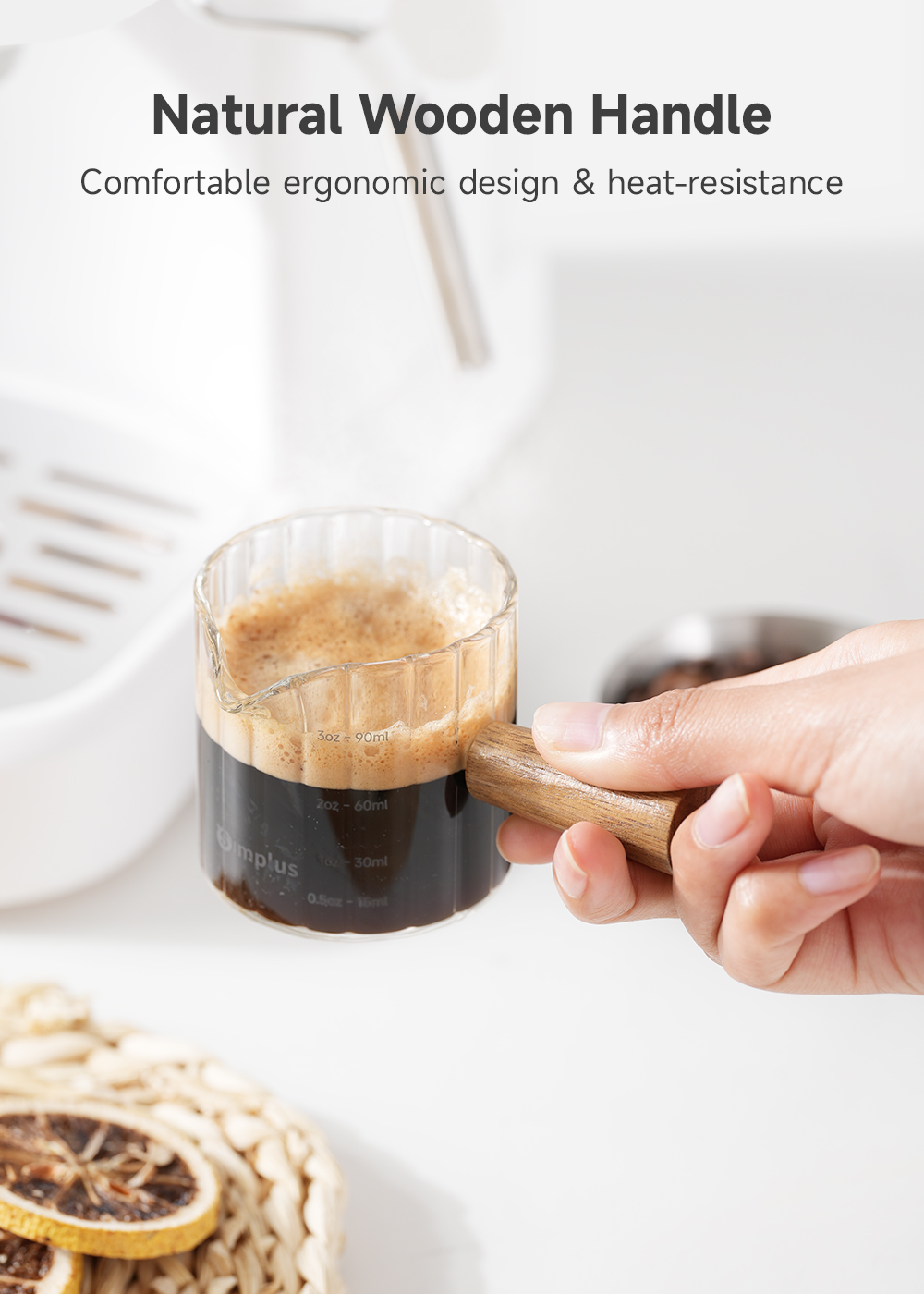 Simplus Espresso Shot Glass丨90mL丨Measuring Cup丨Coffee Cup丨High ...
