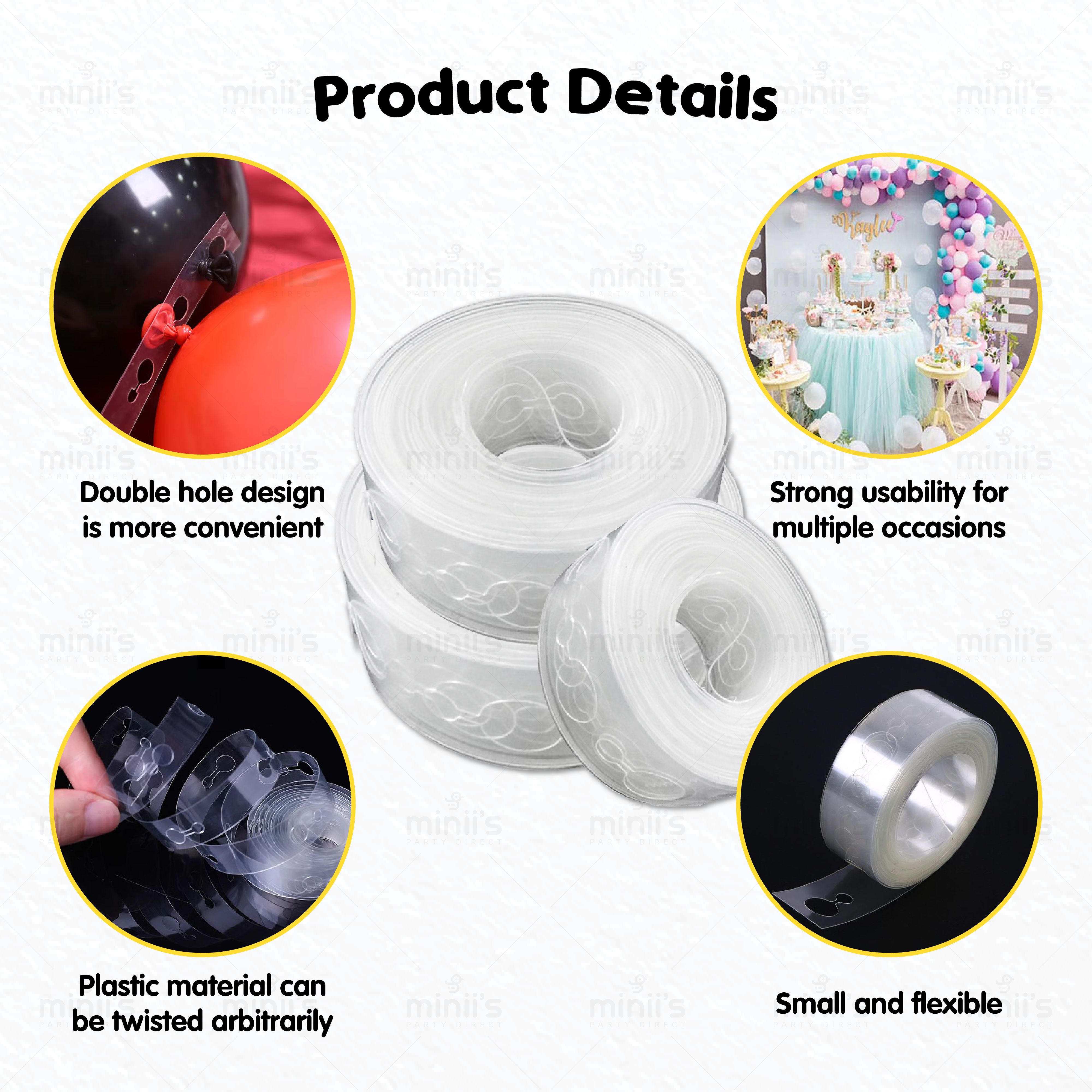 MINIIS 15M Balloon Garland Set Balloon Chain Tape Balloon Accessories ...