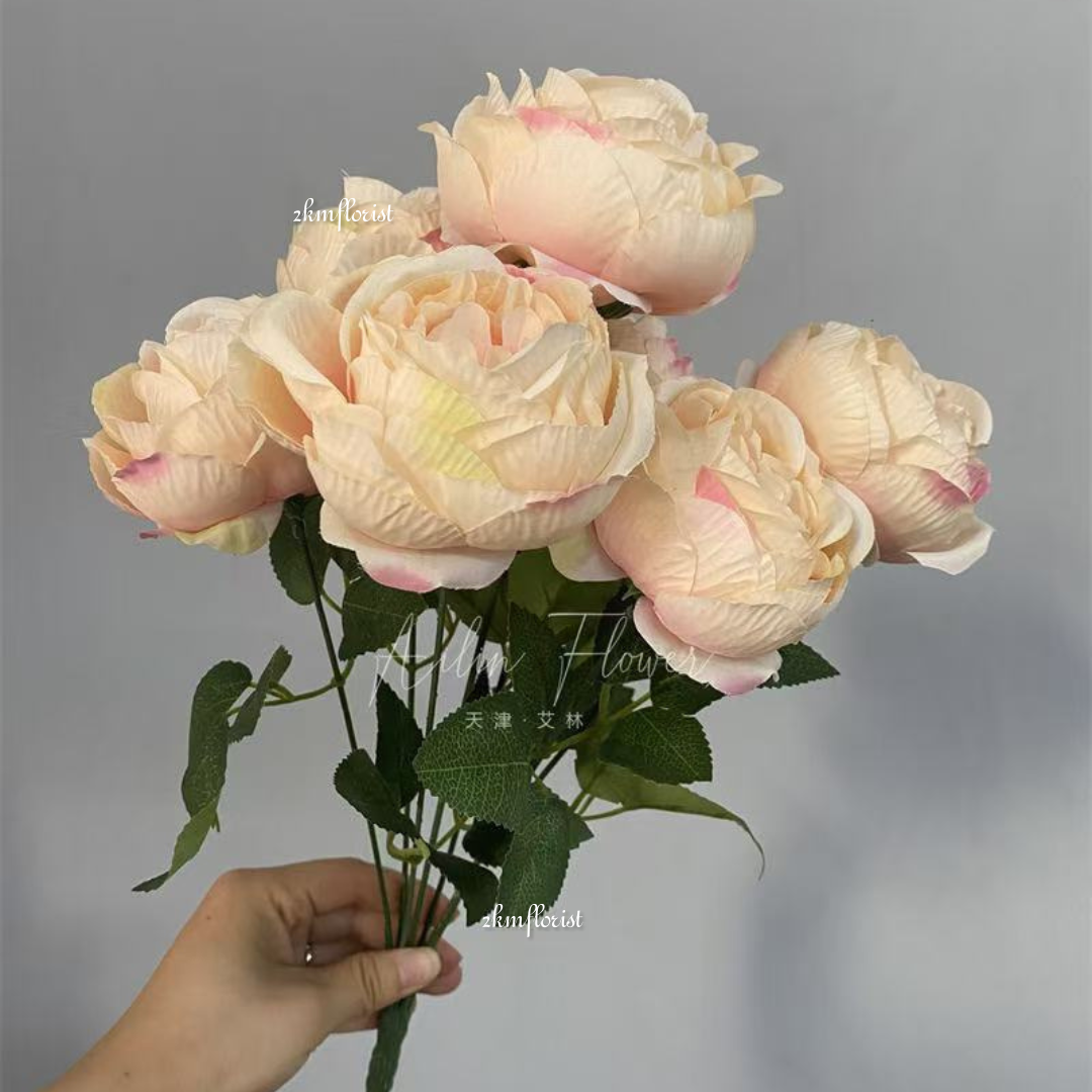 (11HEADS) AUSTIN ARTIFICIAL Flower Bouquet Home Deco Decoration Bunga ...