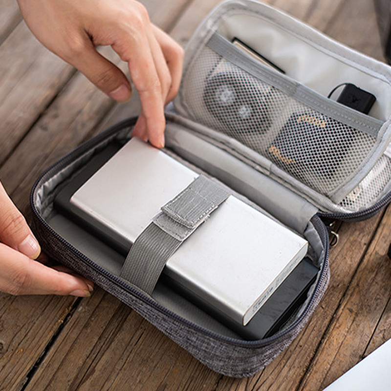𝗧𝗔𝗡𝗚𝗟𝗘-𝗙𝗥𝗘𝗘 》 Travel Digital Gadget Cable Electronics Bag Storage Beg ...