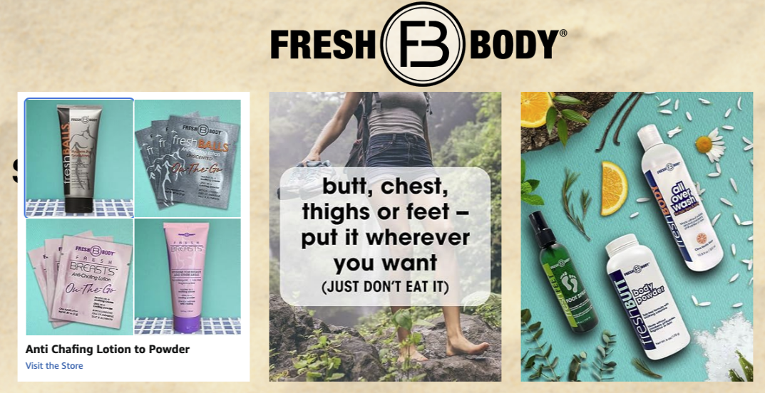 Authentic* Fresh Body FB - Fresh Balls Lotion, Anti-Chafing Men's ...