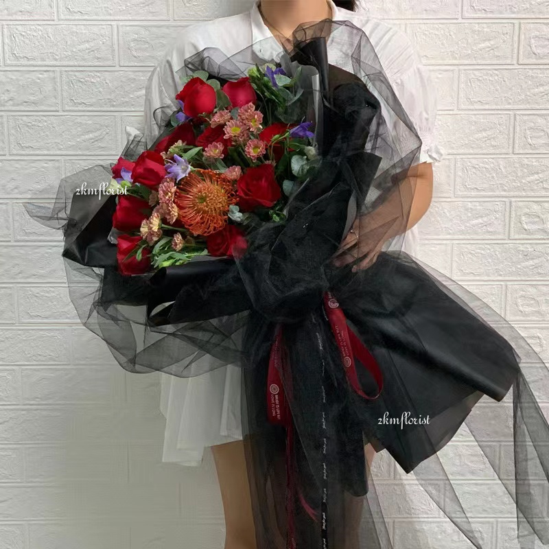 (16YARD) KAIN NET MESH Flower Wrapping Paper Bouquet Gift Florist ...