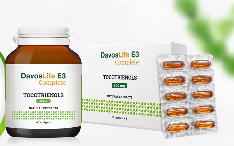 1-3 Box DAVOSLIFE E3 200 MG BIO-ENHANCED TOCOTRIENOL VITAMIN E 30 Caps ...