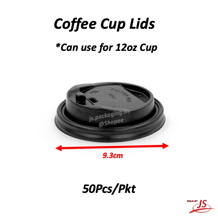 Disposable Paper Hot Coffee Cup and Lids [50Pcs/Pkt] Cawan Kertas Pakai ...